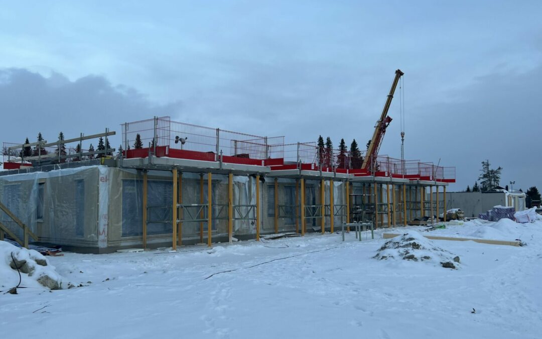Konstruksjon 1. etage er på plass
